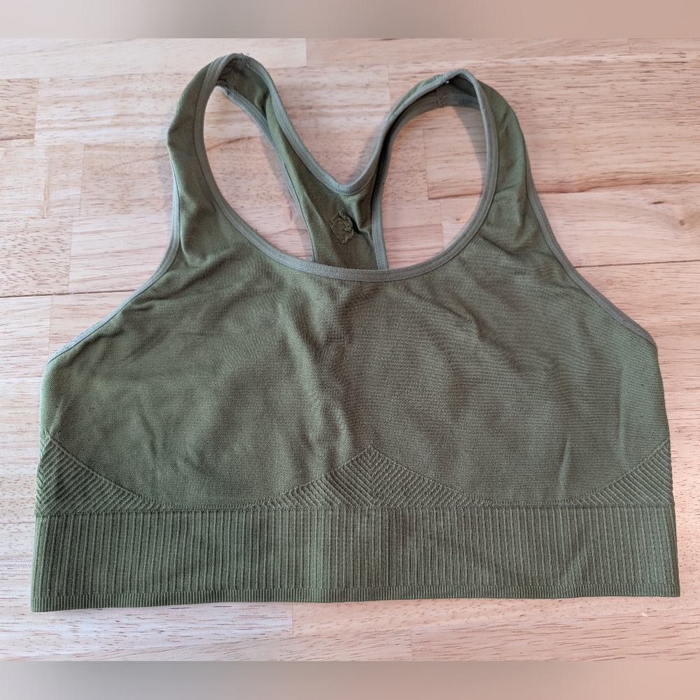 ThirdLove Olive Seamless Sports Bra with Racerback